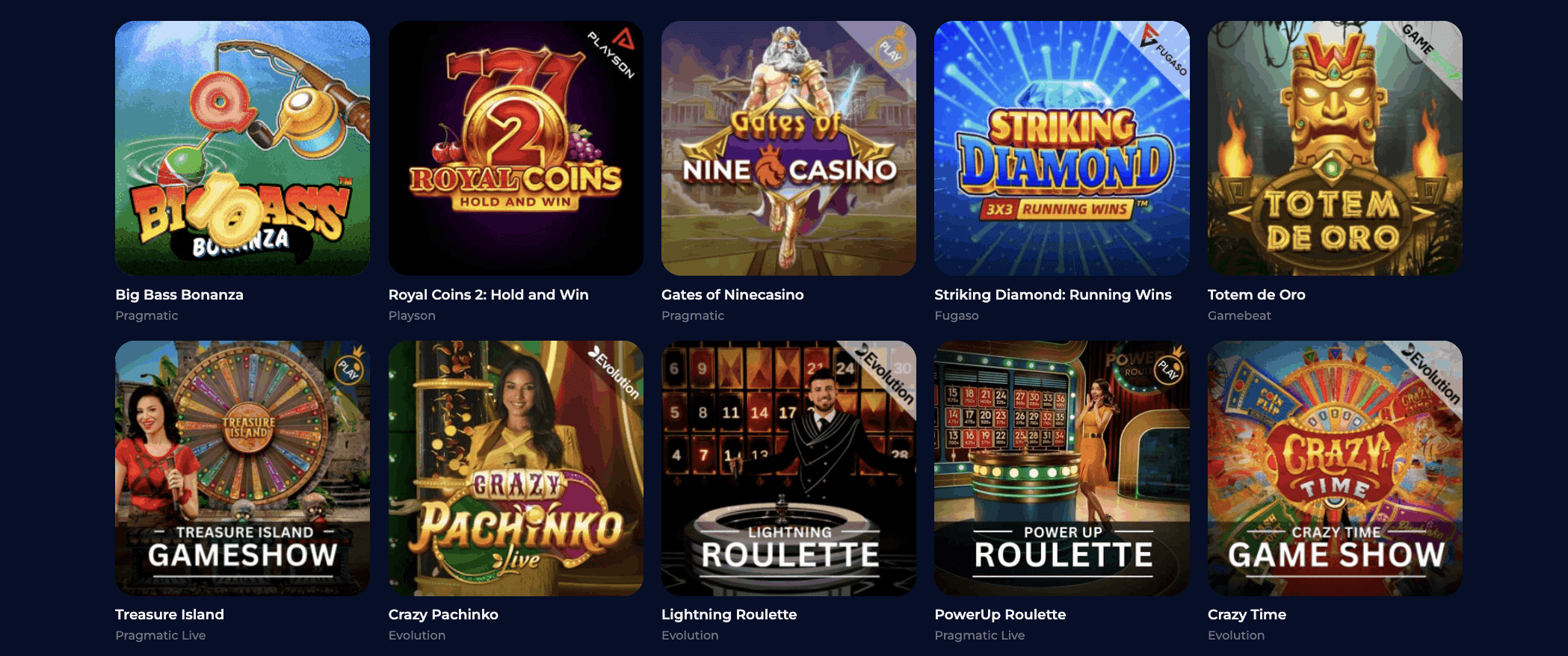Casino Giochi su NineCasino2